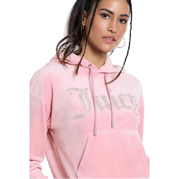 Juicy couture baby pink velour hoodie - Picture 2 of 9